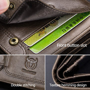Limited Stock: RFID Blocking Genuine Leather Trifold Wallet for Men
