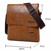 Crossbody Bag for Men Sturdy Leather Satchel Ipad Messenger Bag with Wallet