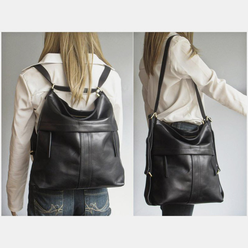 Multifunctional Large Capacity Tassel Backpack Crossbody Bag