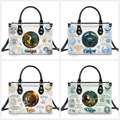 Zodiac Signs Handbag for Women Personalized Vegan Leather Tote