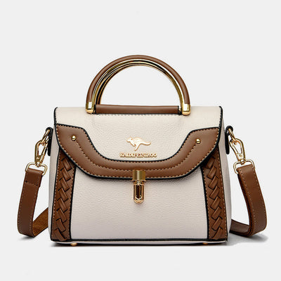 <Shipped within 24 hours> Women Buckle Leather Square Crossbody Bag