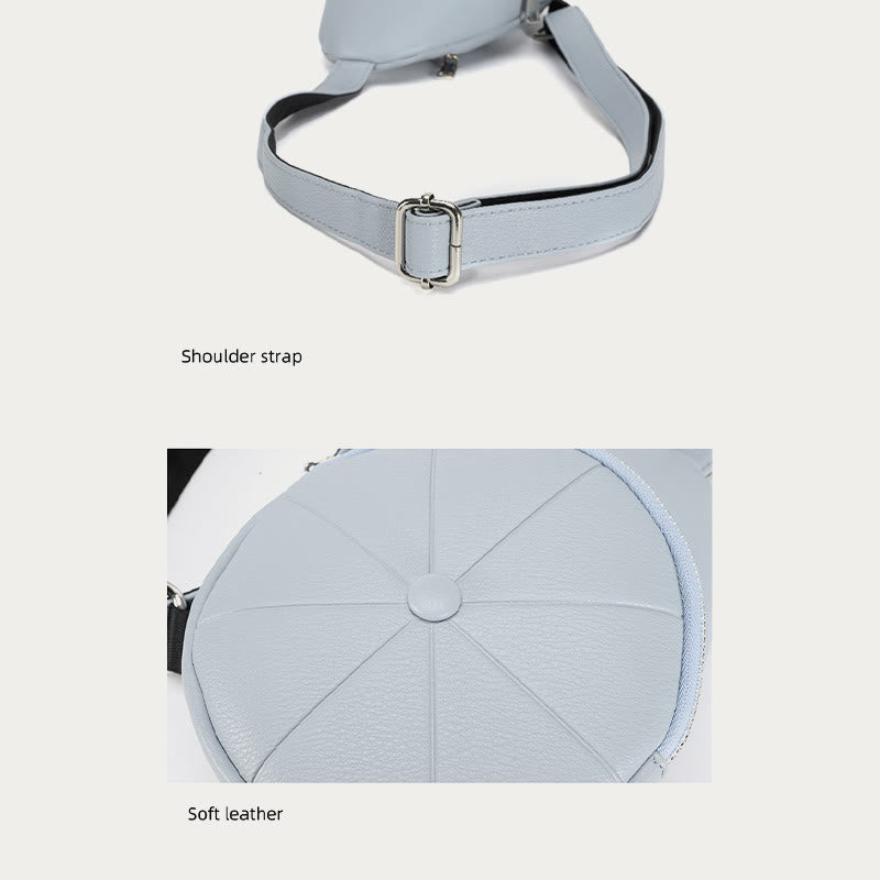 Round Pattern Sling Bag For Women Simple Crossbody Chest Bag