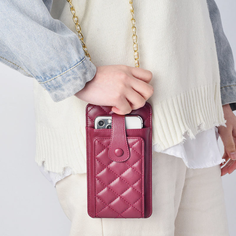 Elegant Embossing Small Crossbody Phone Bag