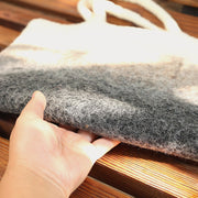 Natural Color Matching Handbag For Women Wool Felt Tote