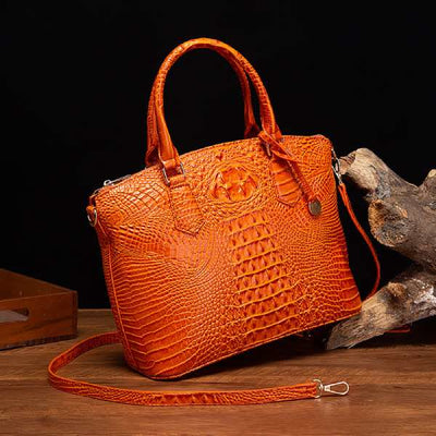 Tote For Women Daily Use Retro Crocodile Crossbody Bag