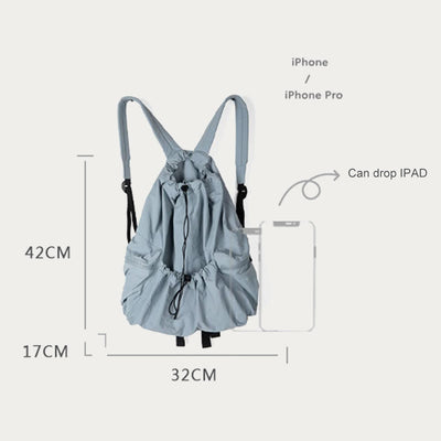 Backpack For Women Nylon Drawstring Lightweight Casual Travel Bag