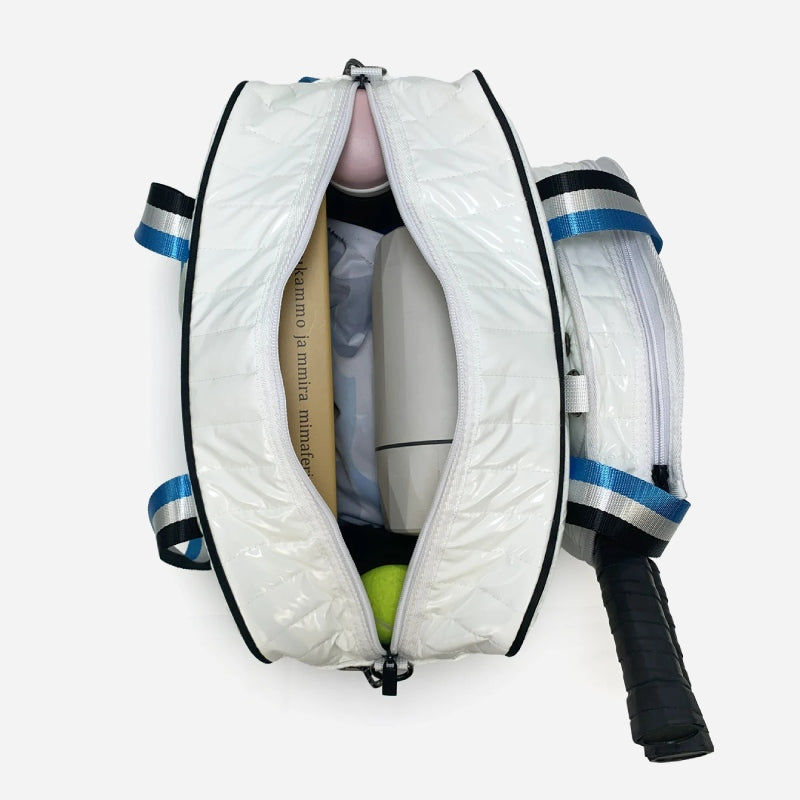 Limited Stock: Pickleball Racket Bag For Sports Down Cotton Striped Crossbody Bag