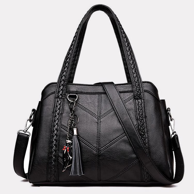 Top-Handle Bag For Women Tassel Large Capacity Crossbody Bag