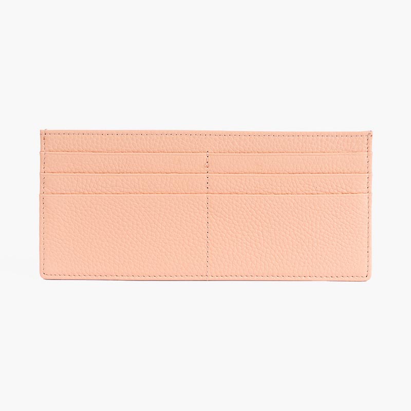 Ultra Thin Leather Wallet Plain Color Long Purse For Women