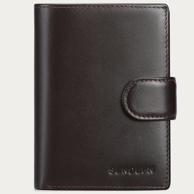 Genuine Leather RFID Blocking Small Wallet Card Case Purse