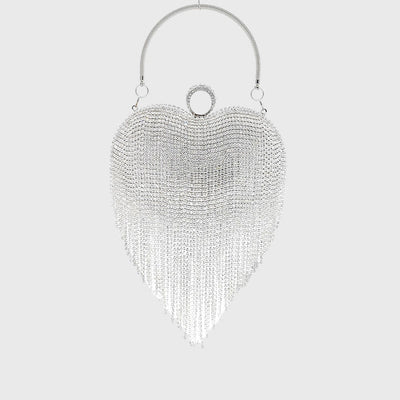 Evening Bag For Women Heart-Shaped Diamond Makeup Wedding Bag