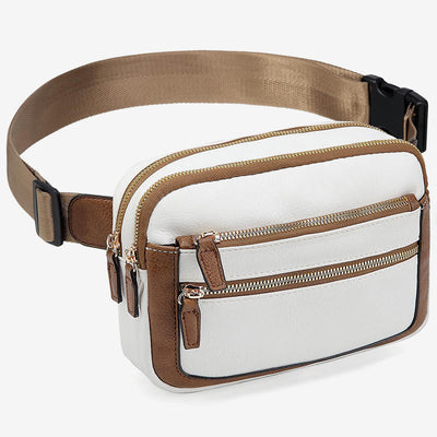 Multi-function PU Leather Belt Bag Waist Pack for Women Men