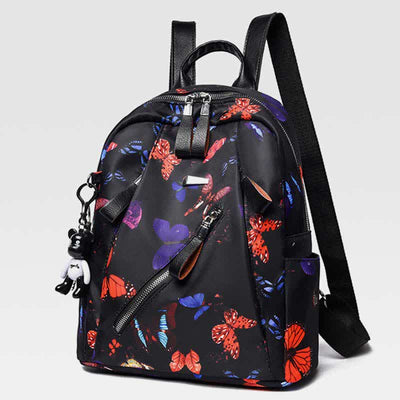 Women Waterproof Oxford Backpack Fashion Butterfly Print Light Travel Backpacks