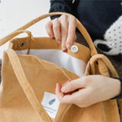 Tote Bag for Women Large Capacity Corduroy School Shoulder Bag