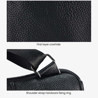 Genuine Leather Sling Bag Crossbody Chest Bag Men Outdoor Casual Travel Purses