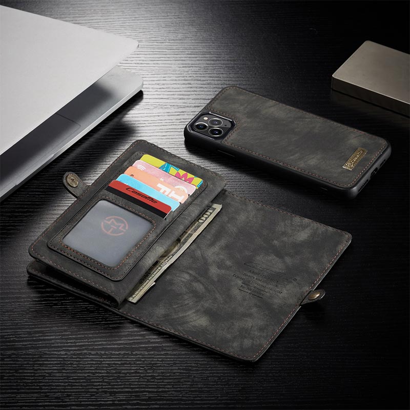 Retro Leather Wallet Phone Bag for iPhone with Multi-Slot