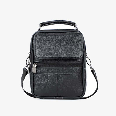 Small Genuine Leather Crossbody Shoulder Bag Messnger Pack for Men