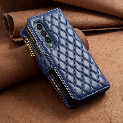 Unisex Luxury Leather Wallet Case Fits for Samsung Galaxy Z Fold 3 4 5 6