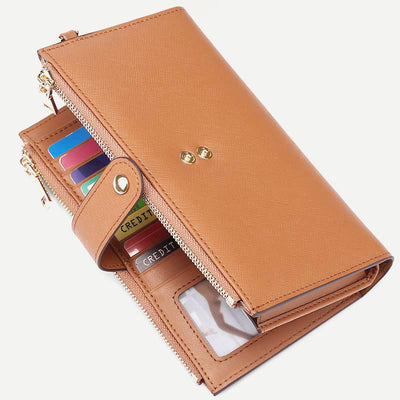 Wallet for Women RFID Multiple Slot Large Capacity Leather Card Purse