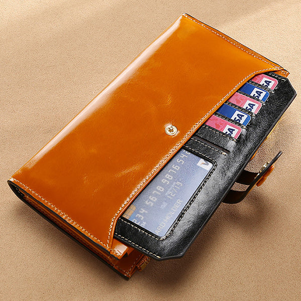 <Shipped within 24 hours> Women's Rfid Blocking Genuine Leather Wallet