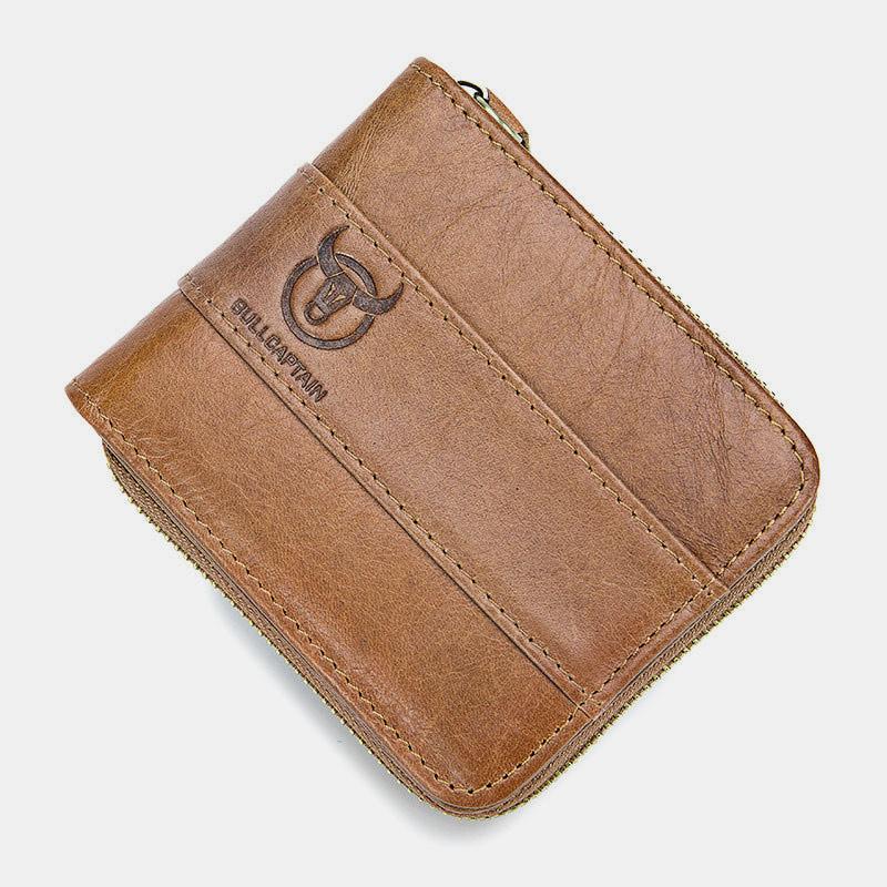 RFID Antimagnetic Vintage Genuine Leather Wallet