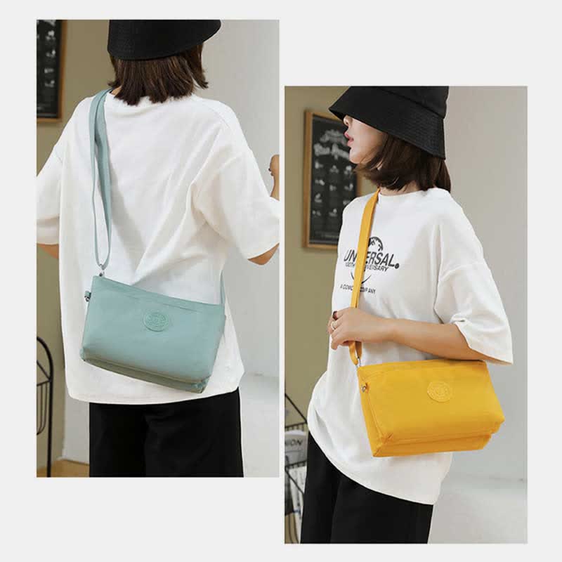 <Shipped within 24 hours> Double Compartment Crossbody Bag Casual Shoulder Purse