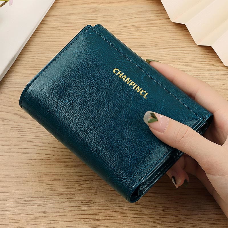 Wallet For Women Triple Folding Retro Short Shopping Money Clip