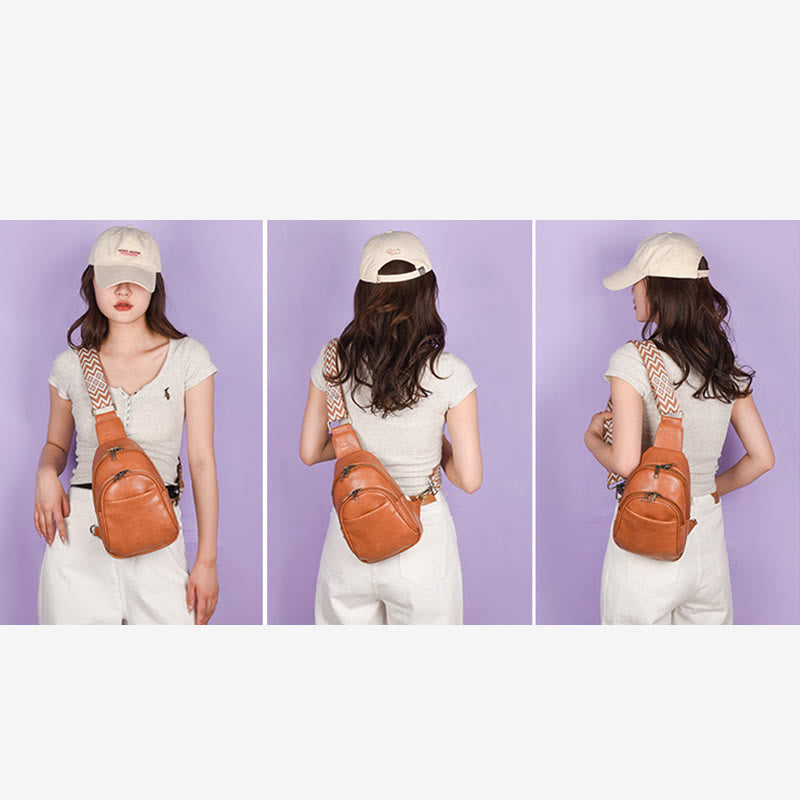 Sling Bag For Women Daily Use Retro Soft Leather Bag