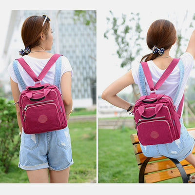 <Shipped within 24 hours> Casual Nylon Crossbody Bag Convertible Backpack