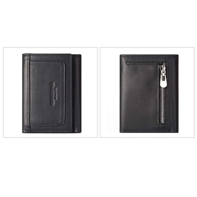 Trifold Roomy Leather Wallet RFID Blocking Anti-theft Wallet