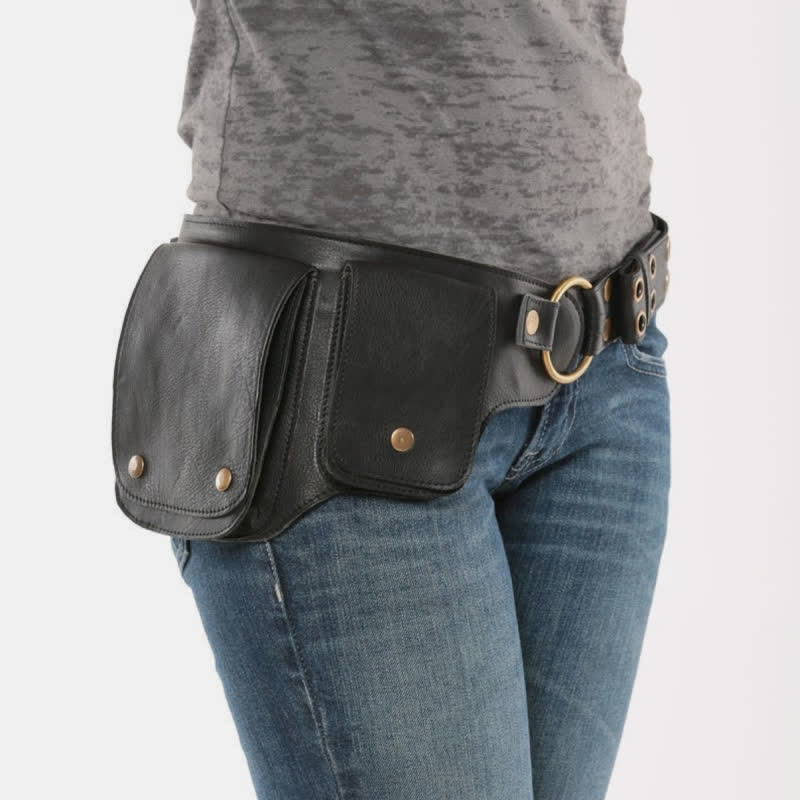 <Shipped within 24 hours> Faux Leather Waist Bag Belt Bag