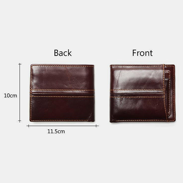 Real Leather RFID Wallet With Removable Card Case