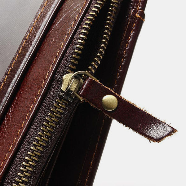 Real Leather RFID Wallet With Removable Card Case