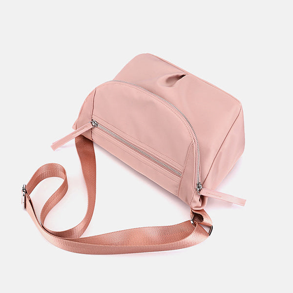 Solid Color Waterproof Casual Crossbody Bag