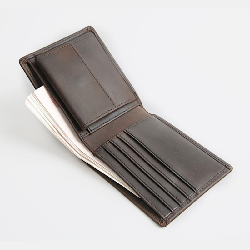 Genuine Leather Casual Bifold Vintage Wallet