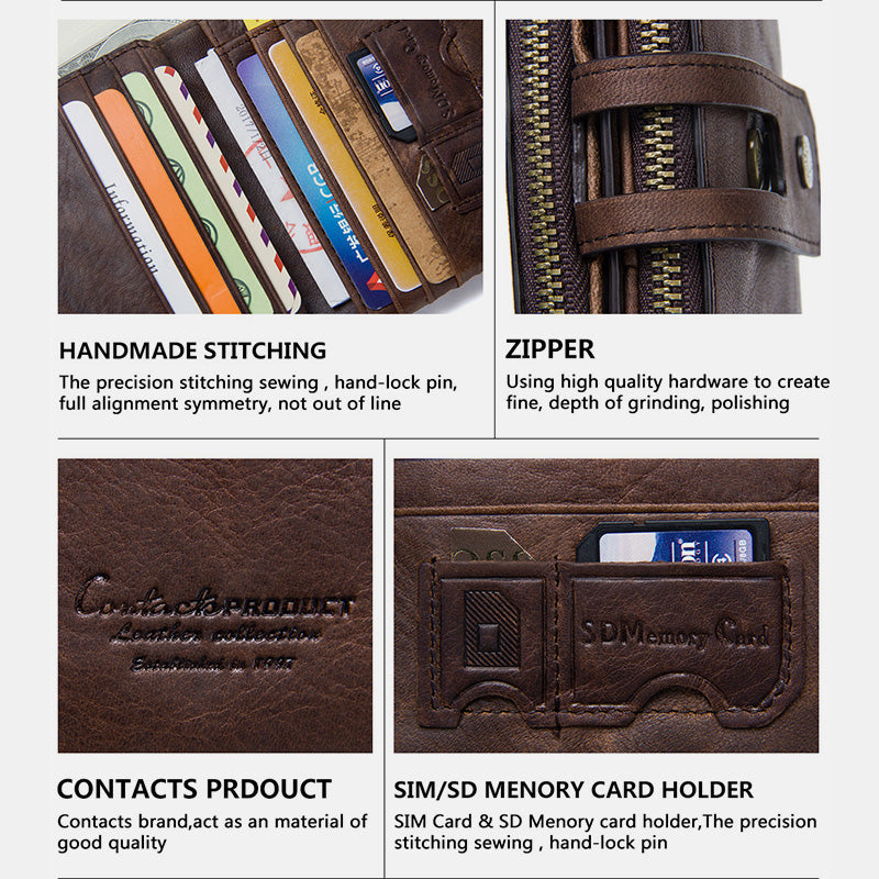 Genuine Leather Casual Vintage Wallet