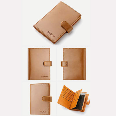 Leather Passport Holder Wallet Card Holder Passport Case