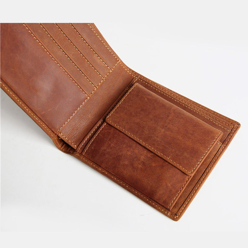 Genuine Leather Casual Bifold Vintage Wallet