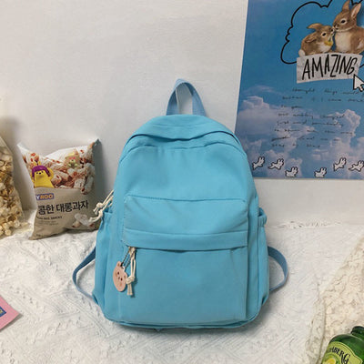 Backpack for Women Casual Cool Solid Nylon School Shoulder Bag