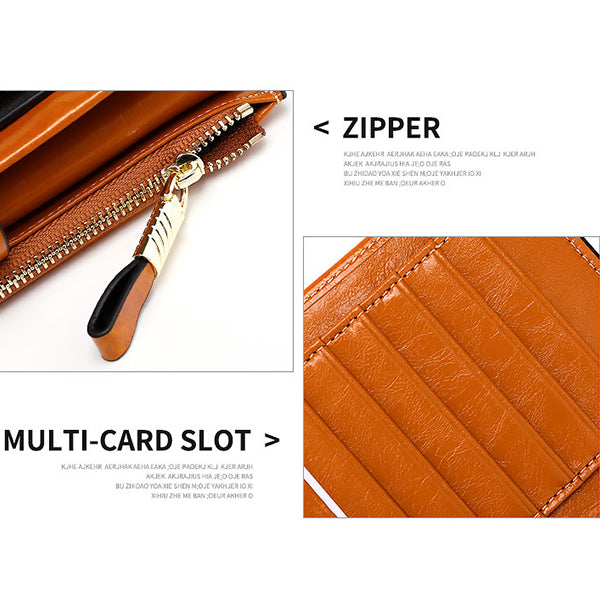 Limited Stock: Women's Rfid Blocking  Genuine Leather Wallet