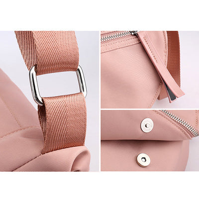 Solid Color Waterproof Casual Crossbody Bag