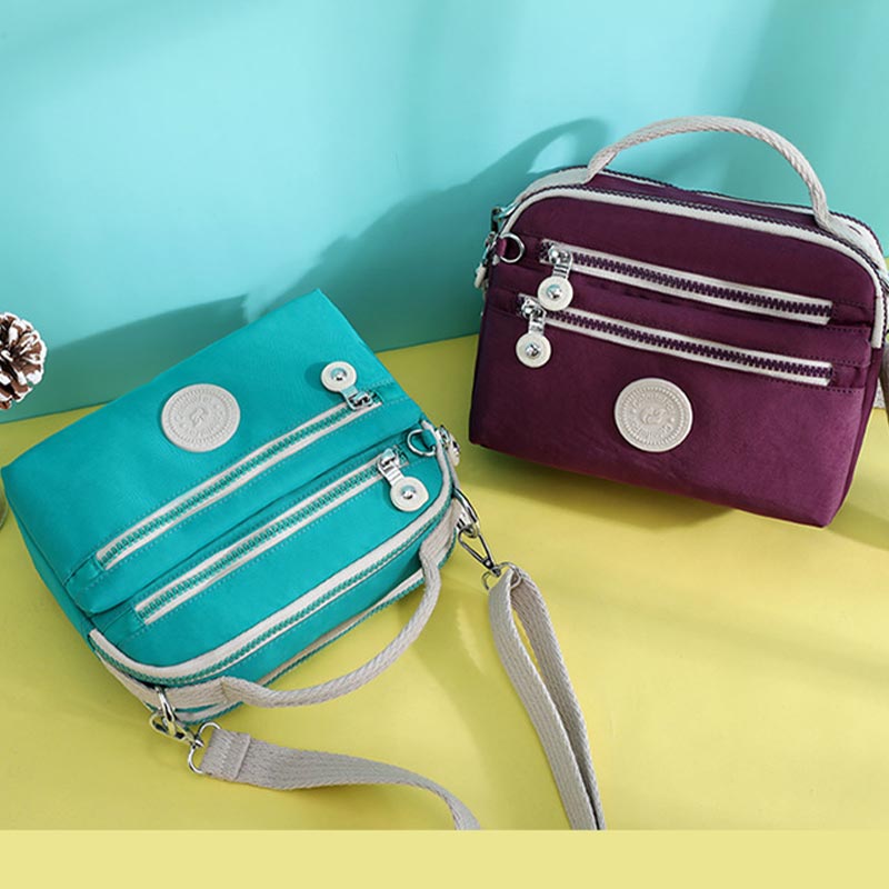 <Shipped within 24 hours> Multi-Pocket Nylon Purse Cross Body Bag