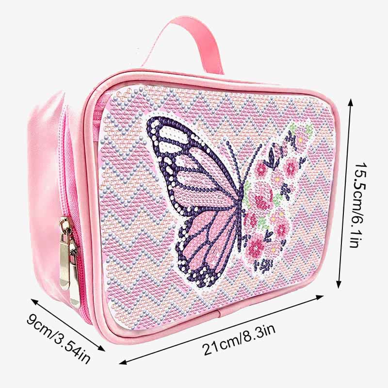 DIY Diamond Cosmetic Bag Handmade Pink Makeup Bag Purses