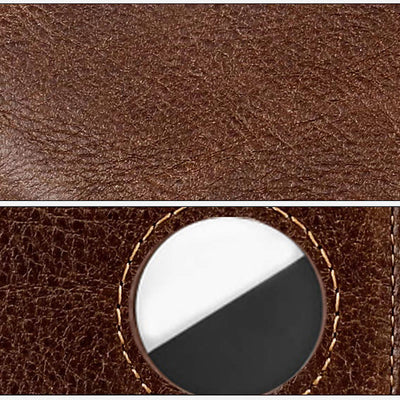 Genuine Leather Airtag Wallet Multiple Slots RFID Blocking Card Holder Purse