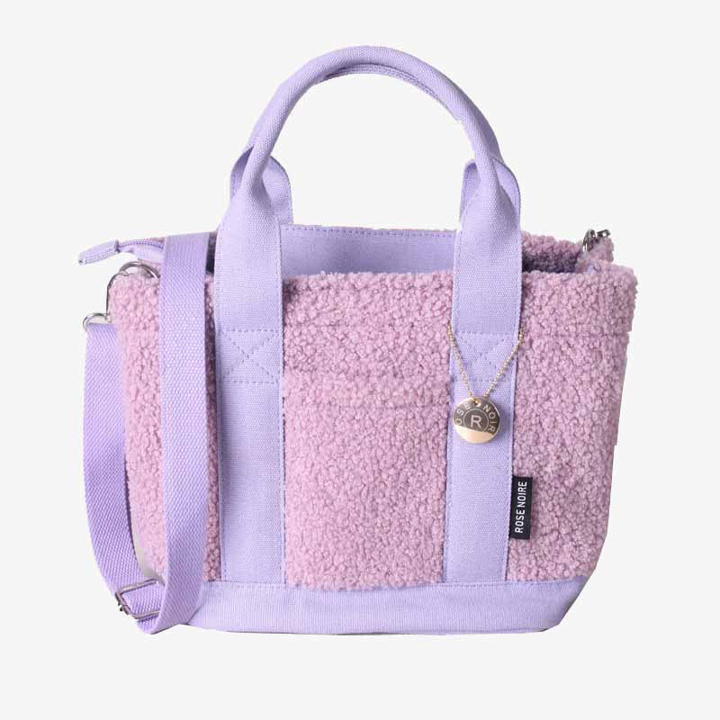 Teddy Fleece Tote Bag For Women Soft Crossbody Bag