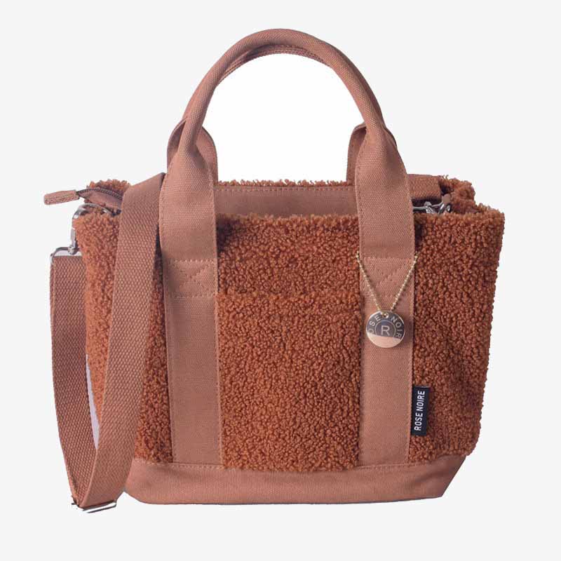 Teddy Fleece Tote Bag For Women Soft Crossbody Bag