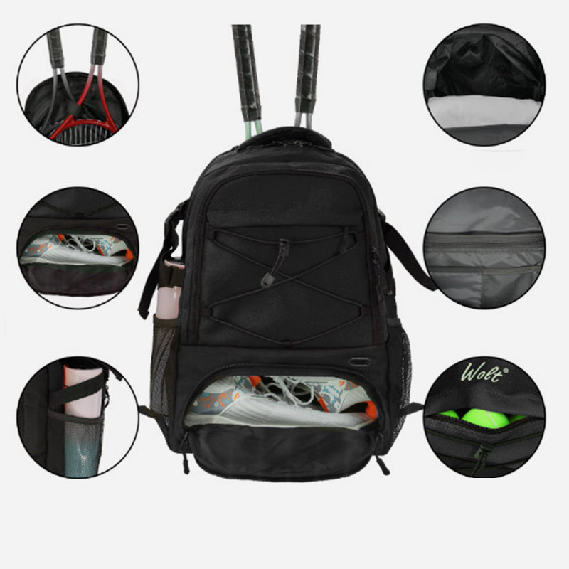 Sports Backpack Tennis Pickle Racket Bag Women Men Oxford Daypack