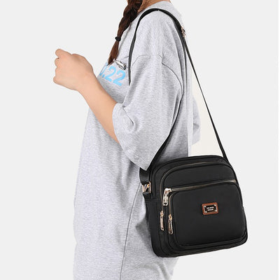 <Shipped within 24 hours> Square Nylon Bag Crossbody Purse with Multiple Pockets