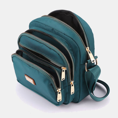 <Shipped within 24 hours> Square Nylon Bag Crossbody Purse with Multiple Pockets