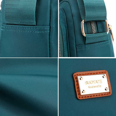 <Shipped within 24 hours> Square Nylon Bag Crossbody Purse with Multiple Pockets